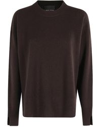 Roberto Collina - Ribbed-Hem Cashmere-Silk Blend Sweater - Lyst