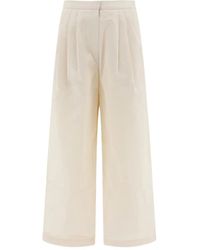 The Loom - Pleated Cotton Trousers - Lyst