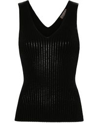 Peserico - Metallic-effect Knitted Tank Top - Lyst