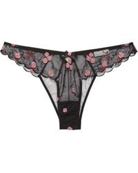 Fleur du Mal - Embroidery Scallop-Edge Thong - Lyst