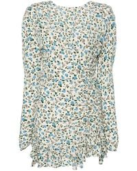 Alessandra Rich - Vestido corto de seda espalda abierta - Lyst