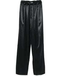 Ferragamo - Satin Trousers - Lyst