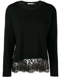 Alice + Olivia Oberteil mit Spitze - Schwarz