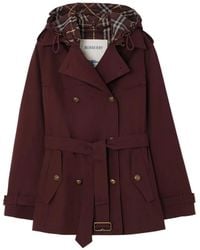 Burberry - Short Tropical Gabardine Foxfield Trench Coat - Lyst