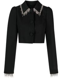 ShuShu/Tong - Crystal-embellished Cropped Jacket - Lyst
