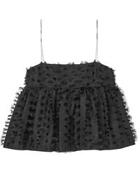 Cecilie Bahnsen - Babette Fil-Coupé Sleeveless Peplum Blouse - Lyst