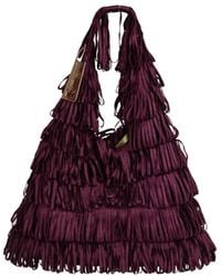 La Milanesa - Medium Capucine Tiered-Fringed Tote Bag - Lyst