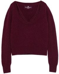 Ermanno Scervino - Cut-Out V-Neck Sweater - Lyst