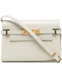 Saint Laurent - Manhattan Small Bag In Box Leather - Lyst