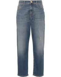 Jacob Cohen - Halbhohe Tapered-Jeans - Lyst