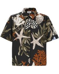 Marella - Seashell-Print Short-Sleeve Shirt - Lyst