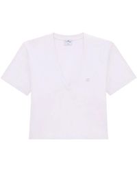 Courreges - Logo-Appliqué Cropped T-Shirt - Lyst