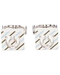 Ferragamo - Gancini Guilloché Cufflinks - Lyst