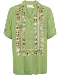ALÉMAIS - Lovella Embroidered Linen Shirt - Lyst
