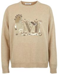 Max Mara - Logo Crew-Neck Sweater - Lyst