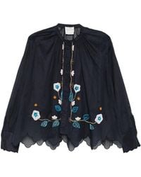 forte_forte - Floral-Beaded Scalloped Shirt - Lyst