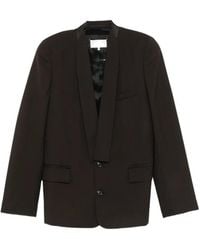 Maison Margiela - Minimal Collar Wool Blazer - Lyst
