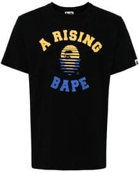 A Bathing Ape - Logo-Print Cotton T-Shirt - Lyst