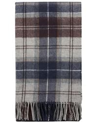 Barbour - Sciarpa A Quadri Con Frange - Lyst