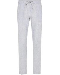 Fedeli - Bonifacio Striped Drawstring Trousers - Lyst