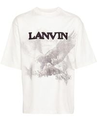 Lanvin - X Future t-shirt en coton à imprimé Eagle - Lyst