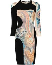 McQueen - Japanese-Style Print Mini Dress - Lyst