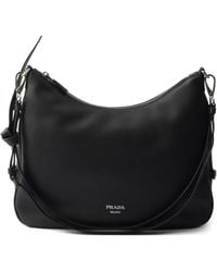 Prada - Fold Large Leather Shoulder Bag - Lyst