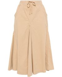 B+ AB - Pleated High-waisted Cotton Skirt - Lyst
