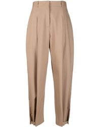 Fabiana Filippi - Pleat-Detail Tapered Trousers - Lyst
