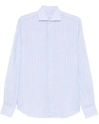 Alessandro Gherardi - Vertical-Stripes Linen Shirt - Lyst