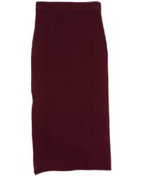 Allude - Ribbed-Knit Midi Skirt - Lyst