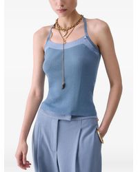 Liu Jo - Cross-Back Knit Top - Lyst