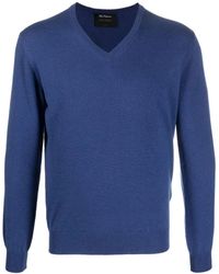 Dell'Oglio - V-Neck Fine-Knit Jumper - Lyst