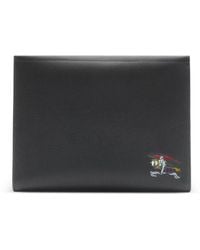 Burberry - Equestrian Knight Leather Pouch - Lyst