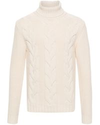 K-Way - Cable-Knit Roll-Neck Jumper - Lyst