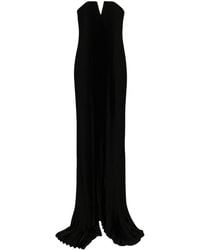 L'idée - Black Tie Pleated Gown Dress - Lyst