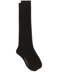 Dolce & Gabbana - Ribbed Logo-Print Socks - Lyst