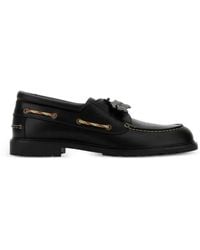 Burberry - Skip-Lacing Boat Shoes - Lyst