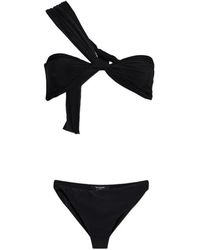 Balmain - One-Shoulder Knotted Bikini - Lyst