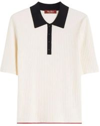 Max Mara - Button Ribbed Polo Top - Lyst