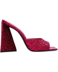 The Attico - Devon Glitter-Finish Mules - Lyst