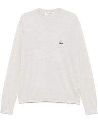 Vivienne Westwood - Trui Met Ronde Hals Verfraaid Met Orb-Logo - Lyst
