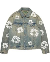 DENIM TEARS - Wreath Denim Jack Met Bloemenprint En Knopen - Lyst