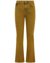 Alberta Ferretti - Logo-Patch Flared Jeans - Lyst