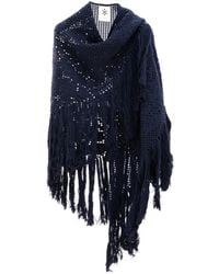 Chiara Is - Scialle Coperta Peonia Crochet-Knit Fringed Shawl - Lyst