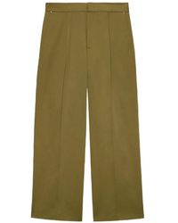 MSGM - Pleated Straight-Leg Trousers - Lyst
