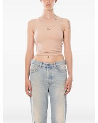 DIESEL - Crop Top With Wrap-Around Laces - Lyst