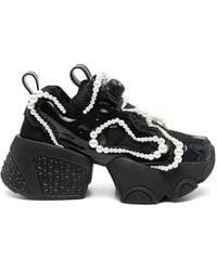 Noir Kei Ninomiya - X Reebok Pearl-Embellished Sneakers - Lyst