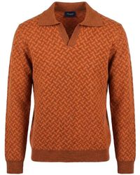 Drumohr - Geometric-Pattern Cashmere Sweater - Lyst
