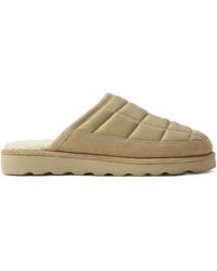 Polo Ralph Lauren - Quilted Suede-Panelling Slippers - Lyst